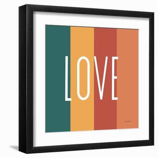 Love Rainbow Retro-Ann Kelle-Framed Art Print