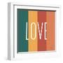 Love Rainbow Retro-Ann Kelle-Framed Art Print