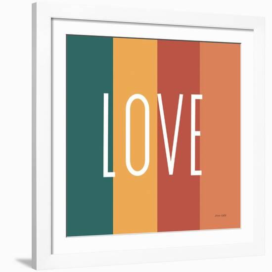 Love Rainbow Retro-Ann Kelle-Framed Art Print