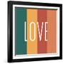 Love Rainbow Retro-Ann Kelle-Framed Art Print