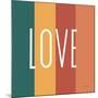 Love Rainbow Retro-Ann Kelle-Mounted Art Print