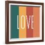 Love Rainbow Retro-Ann Kelle-Framed Art Print