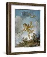 Love Reaching for a Dove-Jean-Honoré Fragonard-Framed Premium Giclee Print