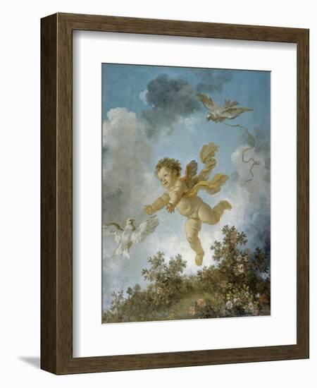 Love Reaching for a Dove-Jean-Honoré Fragonard-Framed Premium Giclee Print