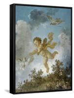 Love Reaching for a Dove-Jean-Honoré Fragonard-Framed Stretched Canvas