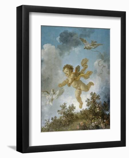 Love Reaching for a Dove-Jean-Honoré Fragonard-Framed Giclee Print