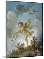 Love Reaching for a Dove-Jean-Honoré Fragonard-Mounted Giclee Print