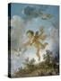 Love Reaching for a Dove-Jean-Honoré Fragonard-Stretched Canvas