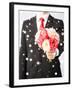 Love, Romance, Holiday, Celebration - Young Man Giving Bouquet of Flowers-dolgachov-Framed Photographic Print