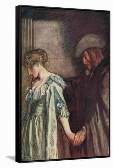 Love's Farewell by Michael Drayton-Robert Anning Bell-Framed Stretched Canvas