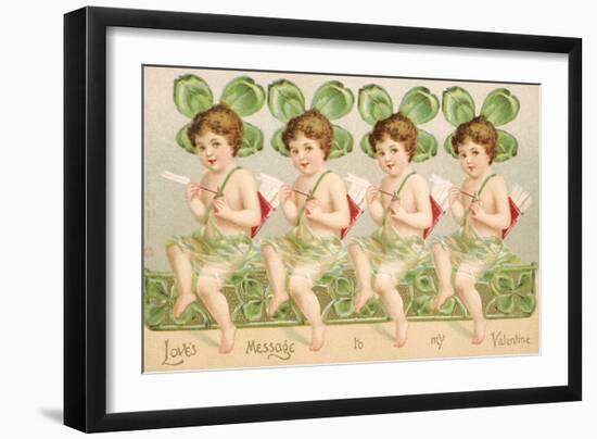 Love's Message to My Valentine Victorian Valentine-David Pollack-Framed Giclee Print