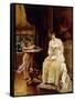 Love's Messenger-Alfred Emile Léopold Stevens-Framed Stretched Canvas