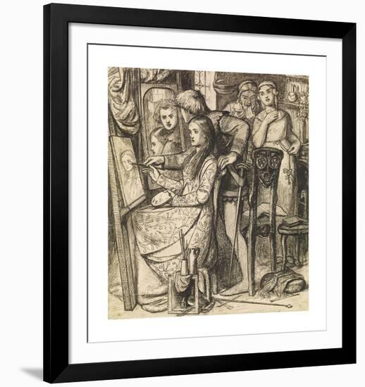 Love's Mirror or a Parable of Love-Dante Gabriel Rossetti-Framed Premium Giclee Print