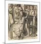 Love's Mirror or a Parable of Love-Dante Gabriel Rossetti-Mounted Premium Giclee Print