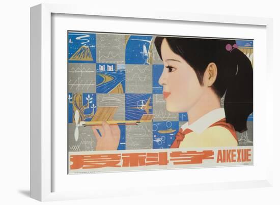 Love Science, Chinese Cultural Revolution-null-Framed Giclee Print