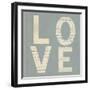 Love Script on Blue-Tom Quartermaine-Framed Giclee Print