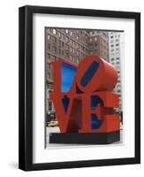 Love Sculpture by Robert Indiana, 6th Avenue, Manhattan, New York City, New York, USA-Amanda Hall-Framed Premium Photographic Print