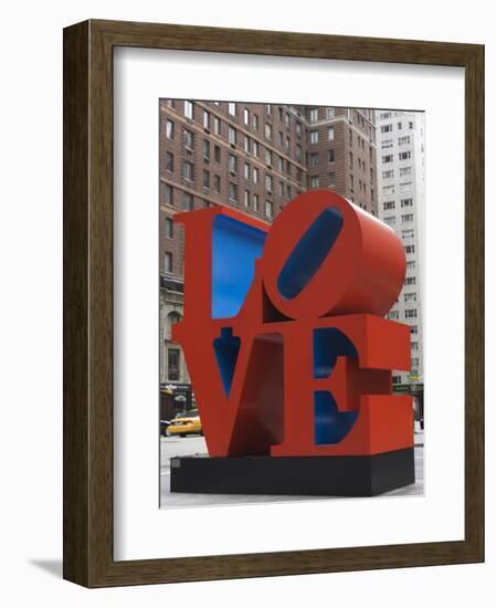 Love Sculpture by Robert Indiana, 6th Avenue, Manhattan, New York City, New York, USA-Amanda Hall-Framed Photographic Print