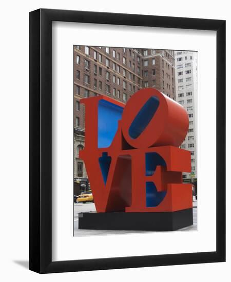 Love Sculpture by Robert Indiana, 6th Avenue, Manhattan, New York City, New York, USA-Amanda Hall-Framed Photographic Print