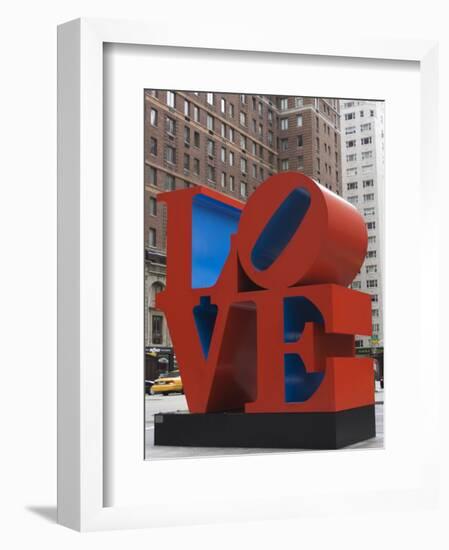 Love Sculpture by Robert Indiana, 6th Avenue, Manhattan, New York City, New York, USA-Amanda Hall-Framed Photographic Print