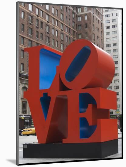 Love Sculpture by Robert Indiana, 6th Avenue, Manhattan, New York City, New York, USA-Amanda Hall-Mounted Photographic Print