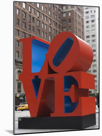 Love Sculpture by Robert Indiana, 6th Avenue, Manhattan, New York City, New York, USA-Amanda Hall-Mounted Photographic Print