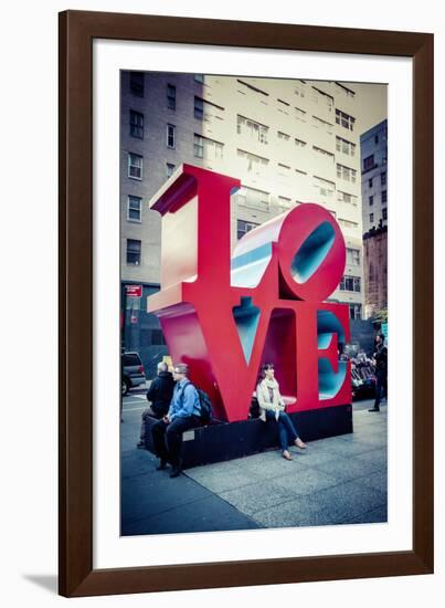 Love Sculpture, Mid-Manhattan, Manhattan, New York, USA-Andrea Lang-Framed Photographic Print