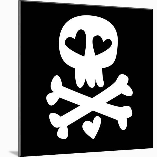 Love Skull and Crossbones-null-Mounted Giclee Print