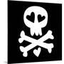 Love Skull and Crossbones-null-Mounted Giclee Print