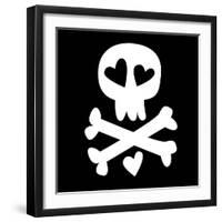 Love Skull and Crossbones-null-Framed Premium Giclee Print