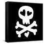 Love Skull and Crossbones-null-Framed Stretched Canvas