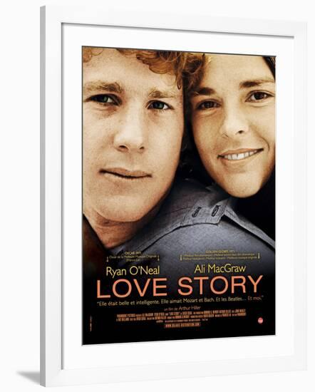 Love Story, Ryan O'Neal, Ali Macgraw, French Poster Art, 1970-null-Framed Art Print