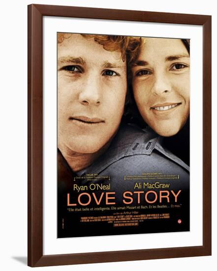 Love Story, Ryan O'Neal, Ali Macgraw, French Poster Art, 1970-null-Framed Art Print