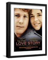 Love Story, Ryan O'Neal, Ali Macgraw, French Poster Art, 1970-null-Framed Art Print