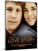 Love Story, Ryan O'Neal, Ali Macgraw, French Poster Art, 1970-null-Mounted Art Print