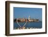 Love Symbol, Red Heart, Tower of Euphrasian Bascilica in the background, Old Town, Porec, Croatia-Richard Maschmeyer-Framed Photographic Print