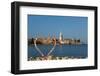 Love Symbol, Red Heart, Tower of Euphrasian Bascilica in the background, Old Town, Porec, Croatia-Richard Maschmeyer-Framed Photographic Print