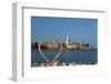 Love Symbol, Red Heart, Tower of Euphrasian Bascilica in the background, Old Town, Porec, Croatia-Richard Maschmeyer-Framed Photographic Print