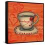 Love Tea Cup-Wolf Heart Illustrations-Framed Stretched Canvas