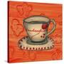 Love Tea Cup-Wolf Heart Illustrations-Stretched Canvas