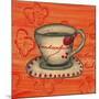 Love Tea Cup-Wolf Heart Illustrations-Mounted Giclee Print