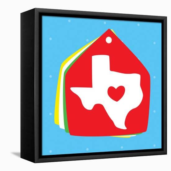 Love Texas-Jace Grey-Framed Stretched Canvas