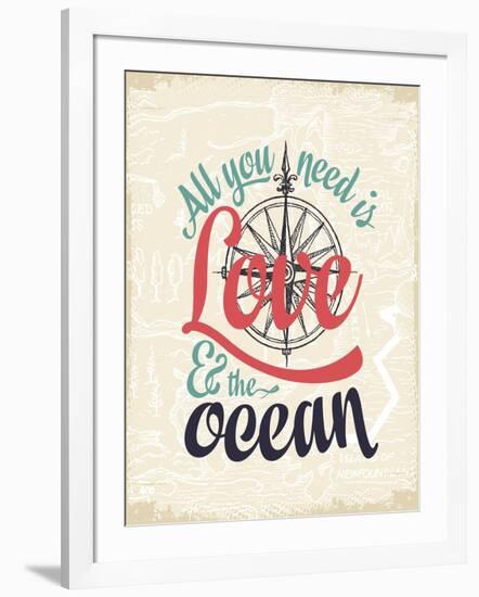 Love & the Ocean-The Saturday Evening Post-Framed Giclee Print