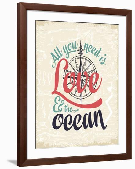 Love & the Ocean-The Saturday Evening Post-Framed Giclee Print