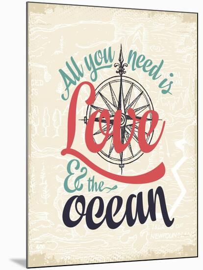 Love & the Ocean-The Saturday Evening Post-Mounted Giclee Print