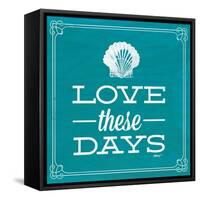 Love These Days Blue-Katie Pertiet-Framed Stretched Canvas