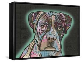 Love Thy Boxer-Dean Russo-Framed Stretched Canvas