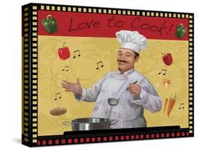 Love to Cook Master-Frank Harris-Stretched Canvas