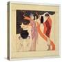 Love Token (W/C on Paper)-Georges Barbier-Stretched Canvas