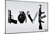 Love (Weapons) Black & White Steez Poster-Steez-Mounted Poster